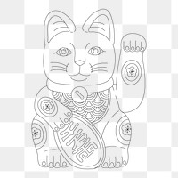 Png Japanese beckoning cat element, transparent background