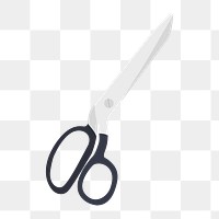 Png Black pair of scissors illustration element, transparent background
