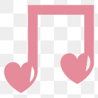 PNG Love song Valentines day icon illustration sticker, transparent background