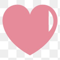 PNG Heart shape Valentines day icon illustration sticker, transparent background