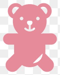 PNG Teddy bear Valentines day icon illustration sticker, transparent background