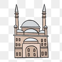 Png Mosque of Muhammad Ali  sticker, transparent background