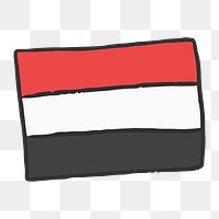 Png Egypt flag  sticker, transparent background