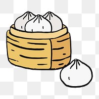 Png Chinese steamed bun  sticker, transparent background