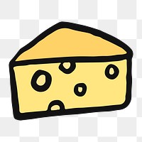 Png French cheese doodle   sticker, transparent background