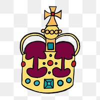 Png UK St Edward's Crown  sticker, transparent background