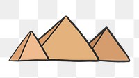 Png Great Pyramids Giza  sticker, transparent background