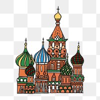 Png St Basil's Cathedral  sticker, transparent background