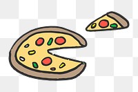 Png Italian cheese pizza  sticker, transparent background