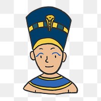 Png Egyptian king Pharaoh  sticker, transparent background