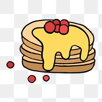 Png blini pancakes doodle   sticker, transparent background