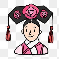 Png traditional Chinese costume  sticker, transparent background