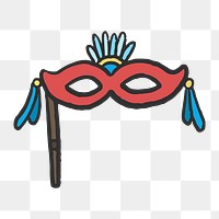 Png Italian Masquerade mask  sticker, transparent background