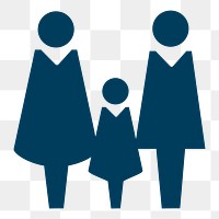 Family character icon png,  pictogram illustration on transparent background 