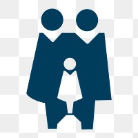 Family character icon png,  pictogram illustration on transparent background 