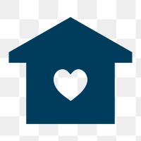 Happy family house icon png,  transparent background 