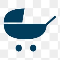 Baby stroller icon png, pictogram illustration on transparent background 