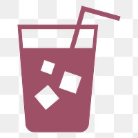 PNG Refreshing cold drink with  straw illustration sticker, transparent background