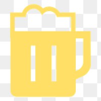 PNG Pint of beer illustration sticker, transparent background