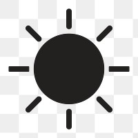 Sun icon png weather sicker, transparent background 