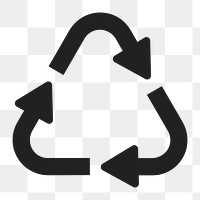 Recycle icon png eco symbol,  transparent background 