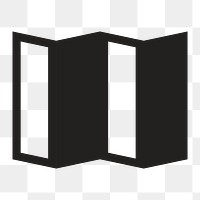 Tri-fold brochure icon png,  transparent background 
