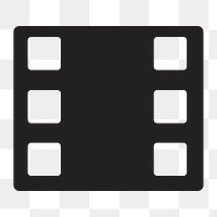 Film strip icon png, transparent background 