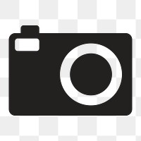 Black camera icon png,  transparent background 