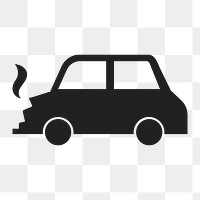car accident icon png, transparent background 