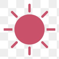 Png Pink sun element, transparent background