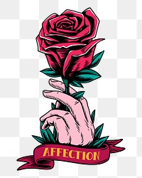 Png love affection element, transparent background