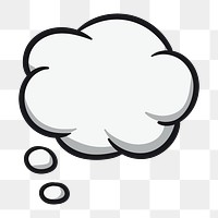 Thought bubble icon png,  transparent background 