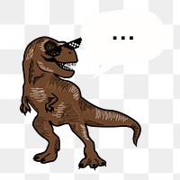 T-rex dinosaur png sticker, transparent background