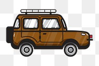 Png brown SUV car illustration, transparent background