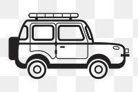 Png simple SUV car illustration, transparent background