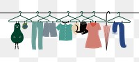 Clothes png border, transparent background