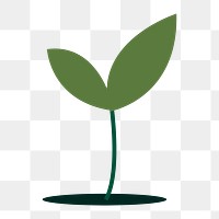 Png green growing plant illustration, transparent background