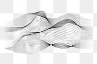 Png dynamic waves effect element, transparent background