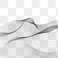 Png dynamic waves effect element, transparent background