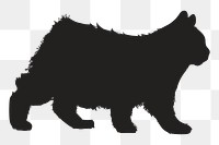 Png cat side view silhouette, transparent background