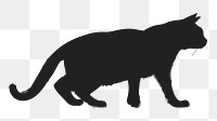 Png cat side profile silhouette, transparent background