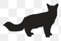 Png cat silhouette, transparent background