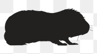 Png hamster silhouette, transparent background