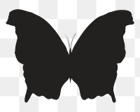 Png black butterfly silhouette, transparent background