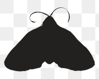 Png black butterfly silhouette, transparent background