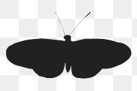 Png black butterfly silhouette, transparent background