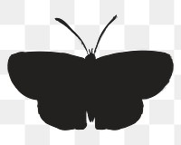 Png black butterfly silhouette, transparent background