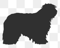 Png komondor dog silhouette, transparent background