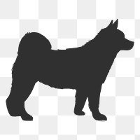 Png akita dog silhouette, transparent background