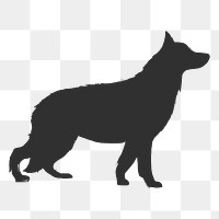 Png siberian husky dog silhouette, transparent background